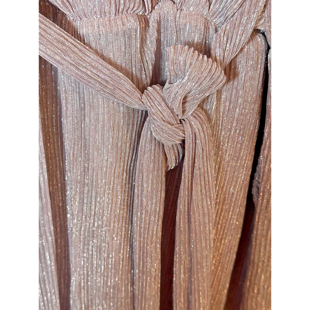 Paradiso Romper Womens Large Pink Shimmer Pockets Balloon Tie Retrofete Inspired - Picture 7 of 10